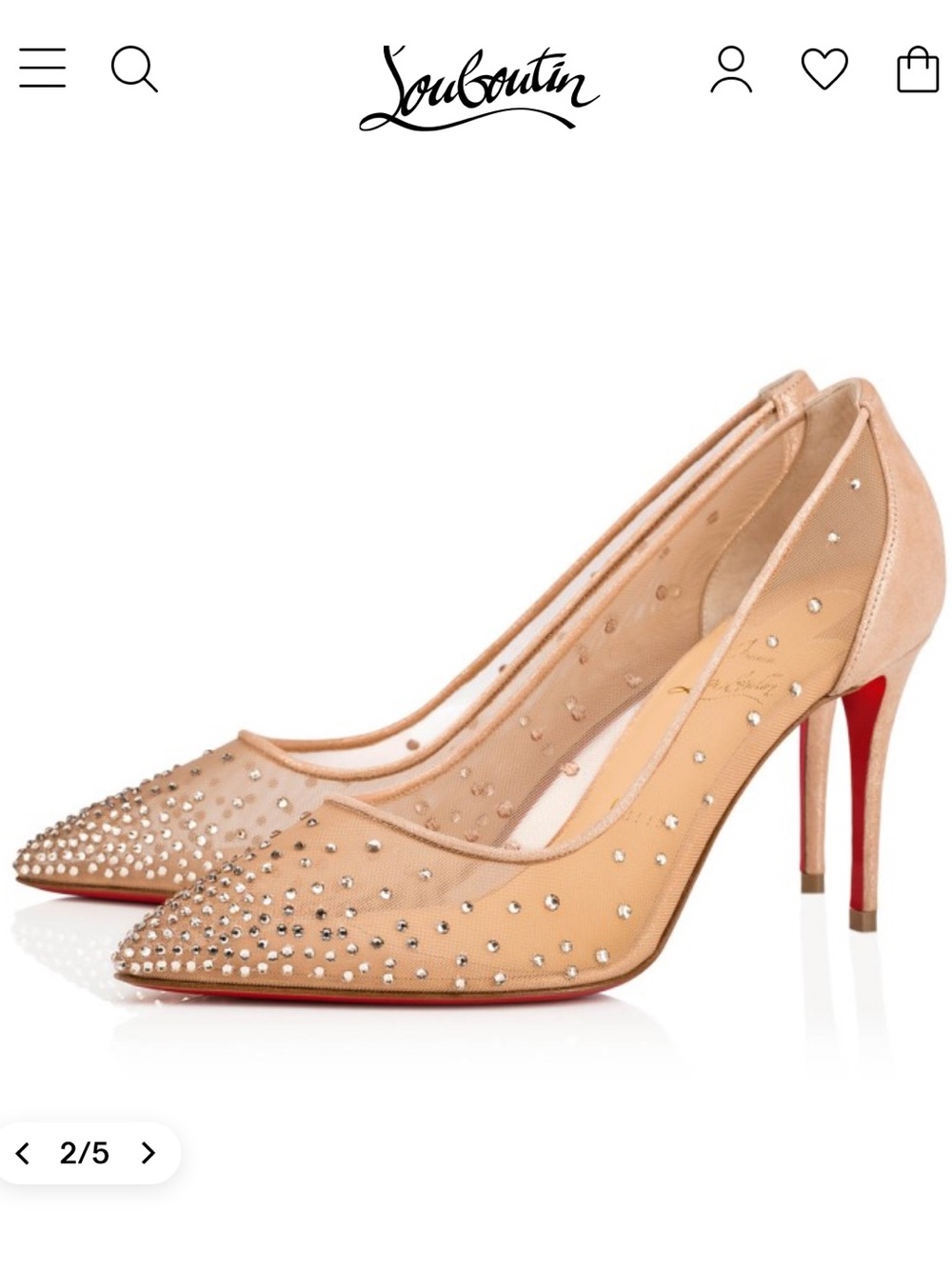 Follies Strass 85 mm Pumps - Mesh and suede - Light Silk
